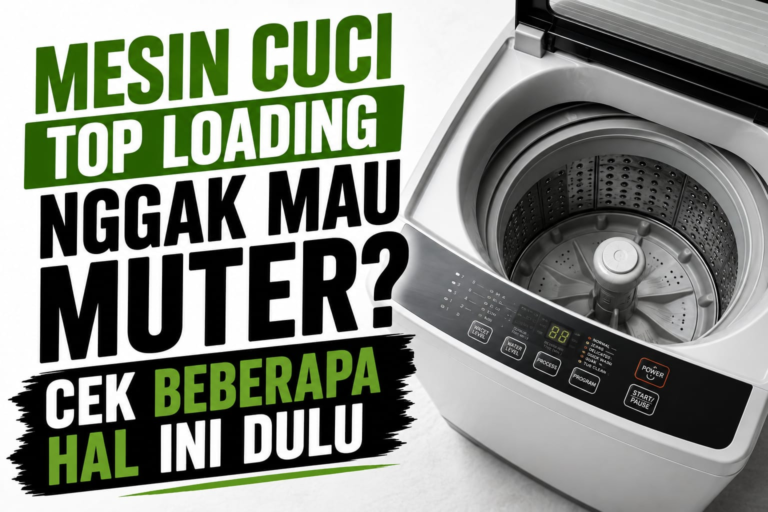 Mesin cuci top loading tidak mau berputar.