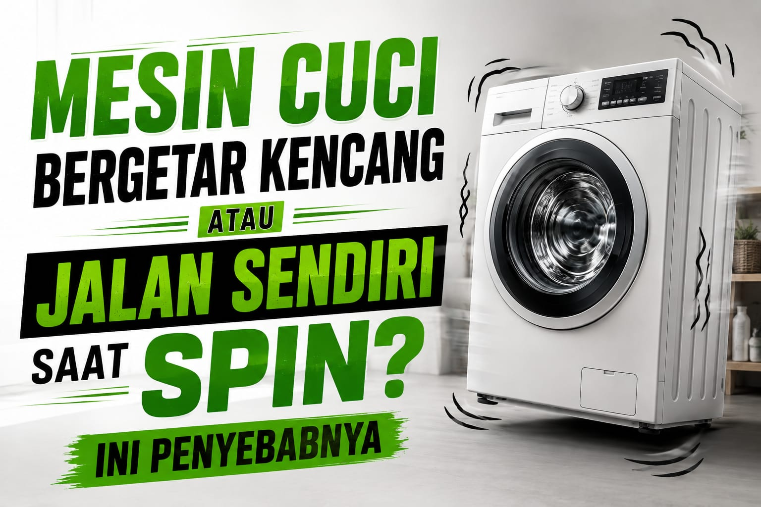 Mesin Cuci Bergetar Kencang atau Jalan Sendiri Saat Spin? Ini Penyebabnya